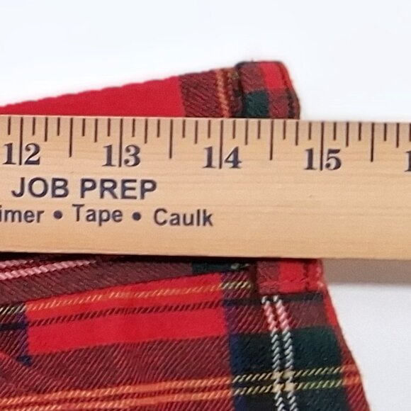 VTG 70s Wool Tartan Plaid Flare Pants High Rise Bell Bottom Punk Rock  30" x 29" - Picture 8 of 14